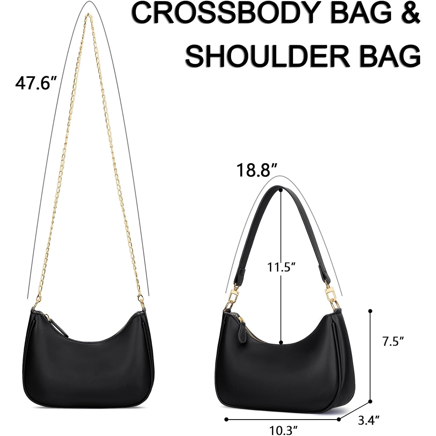 KKXIU axelväska for Women Cute Hobo Purses and - Image 6