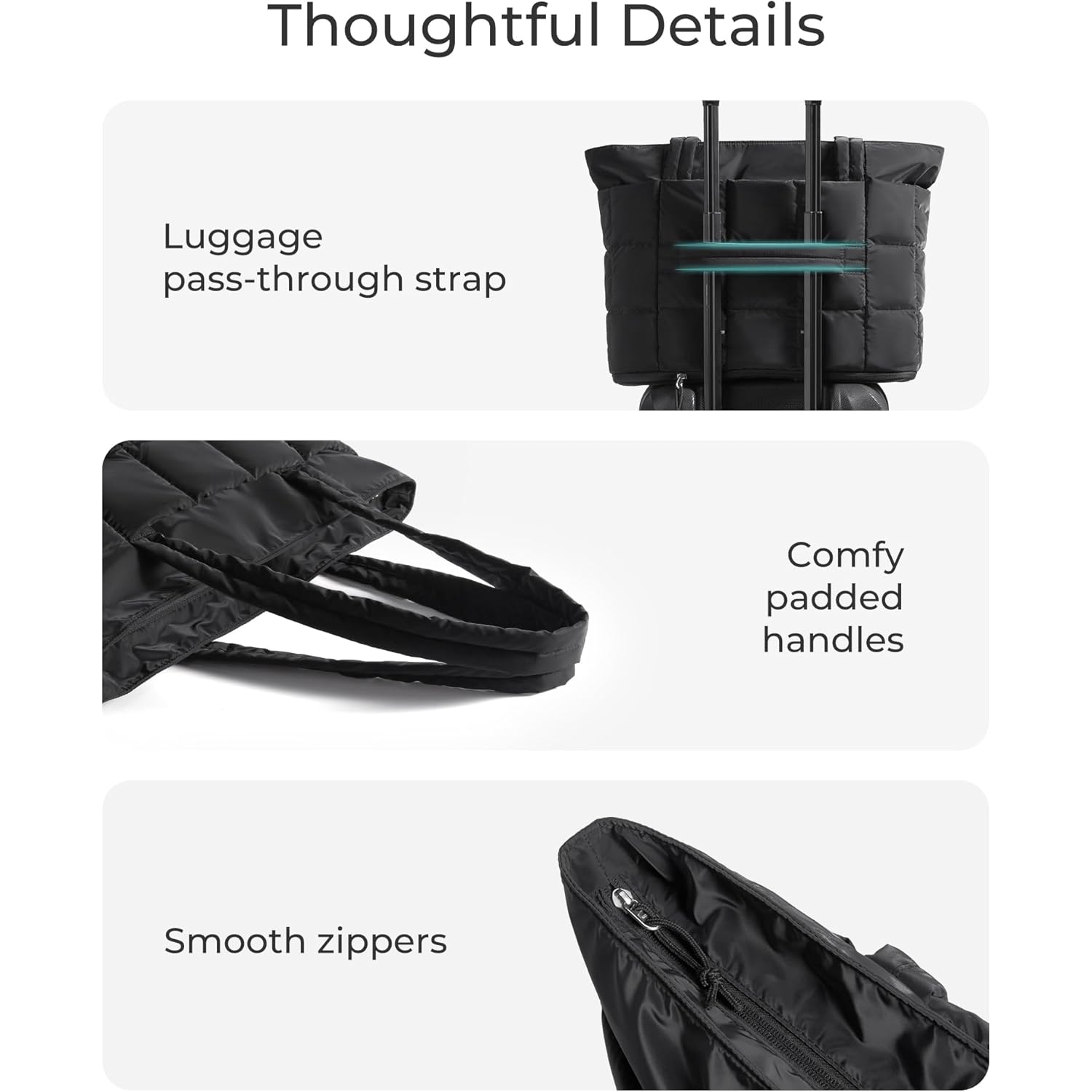 BAGSMART Expandable shopper Bag for Women, Puffer Work - Image 7