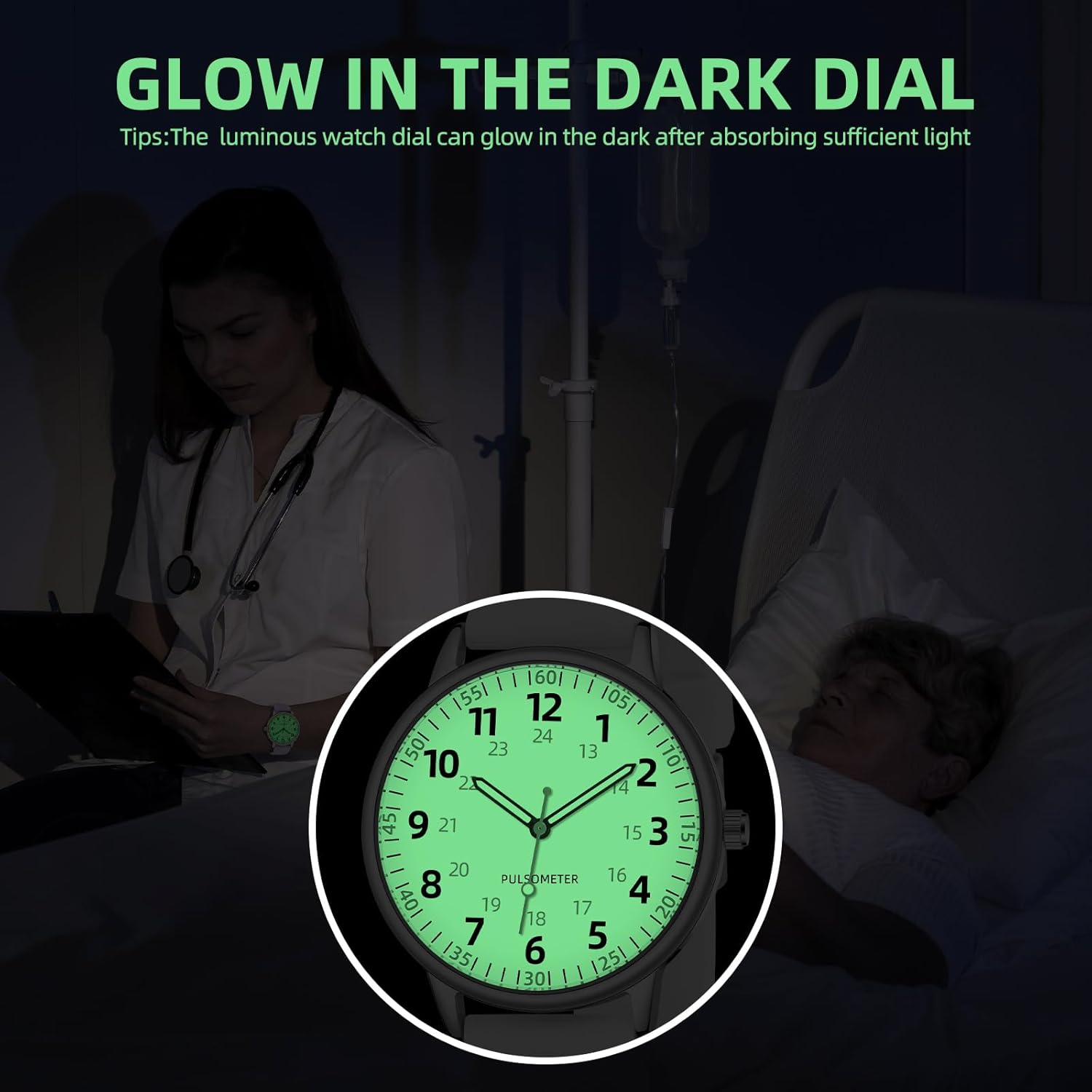 Nurse klocka for Women vattentät analog silikon klocka - Image 4