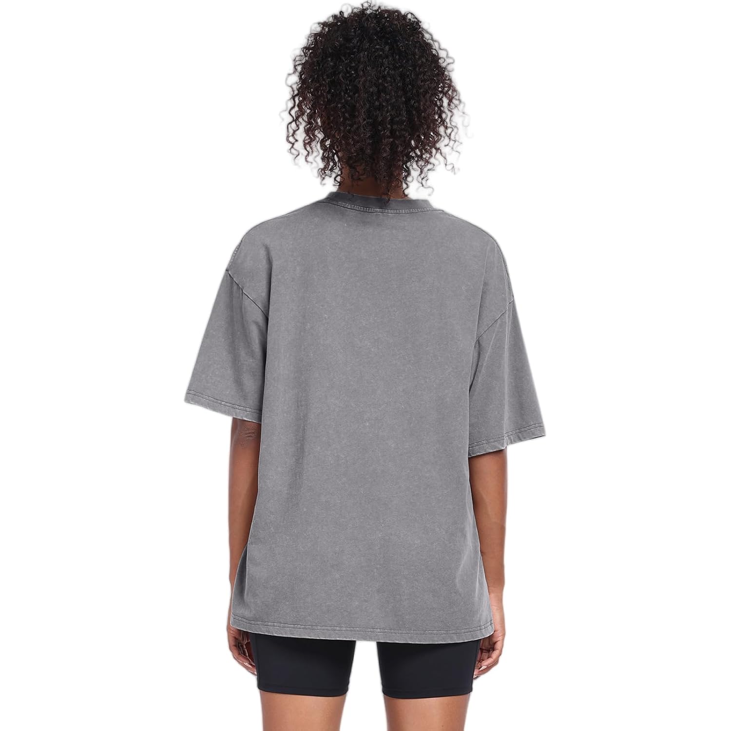 Dam Washed Vintage oversized t‑skjorta Casual Baggy Streetwear - Image 5