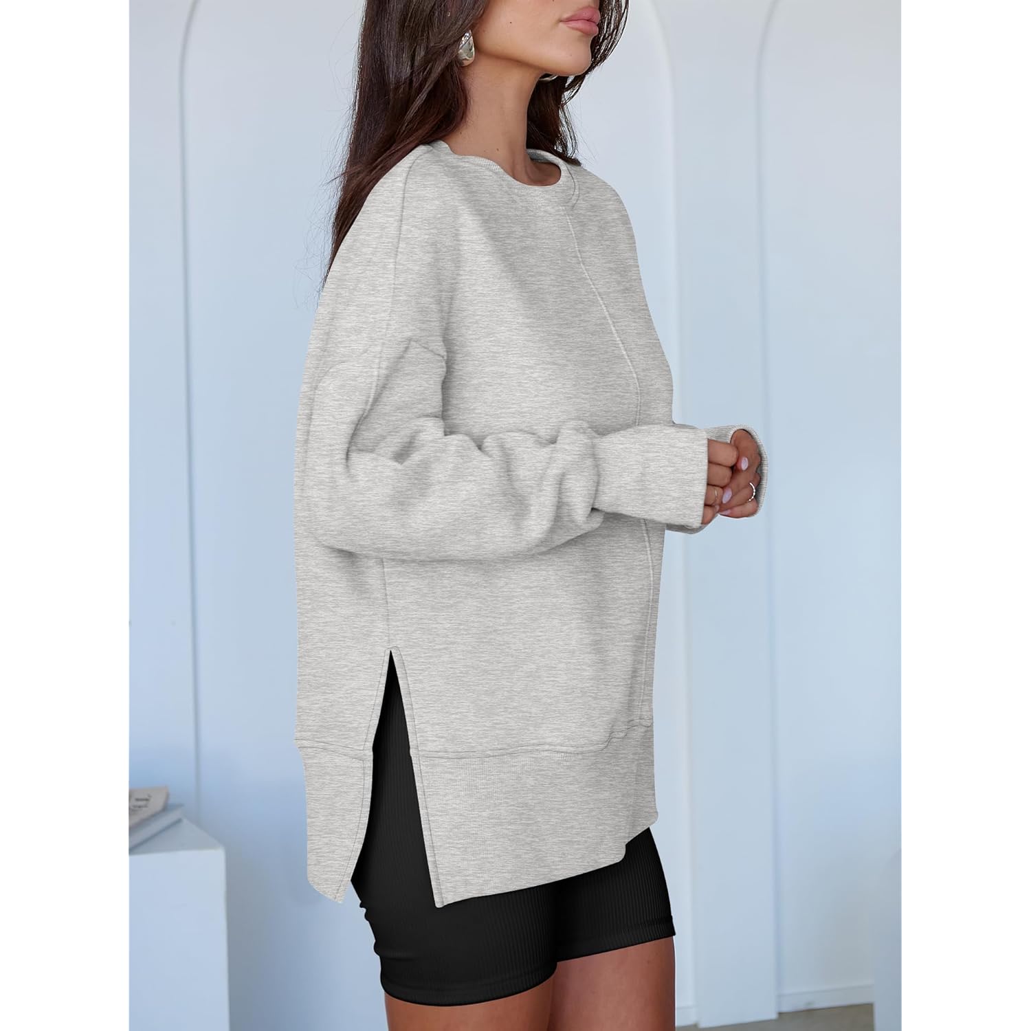 ANRABESS Dam oversized sweatshirt Thumbhole Long Sleeve hoodie - Image 3