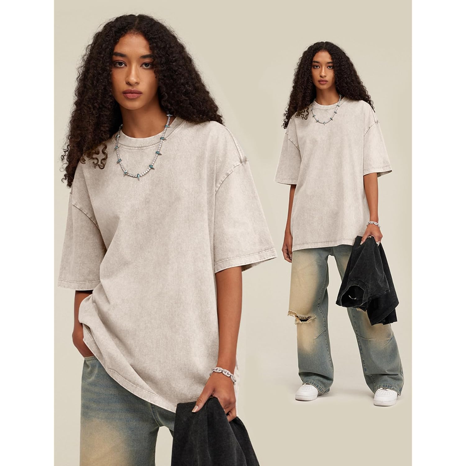 Arssm 3 Pack Men oversized t‑shirt Vintage t‑shirt - Image 2