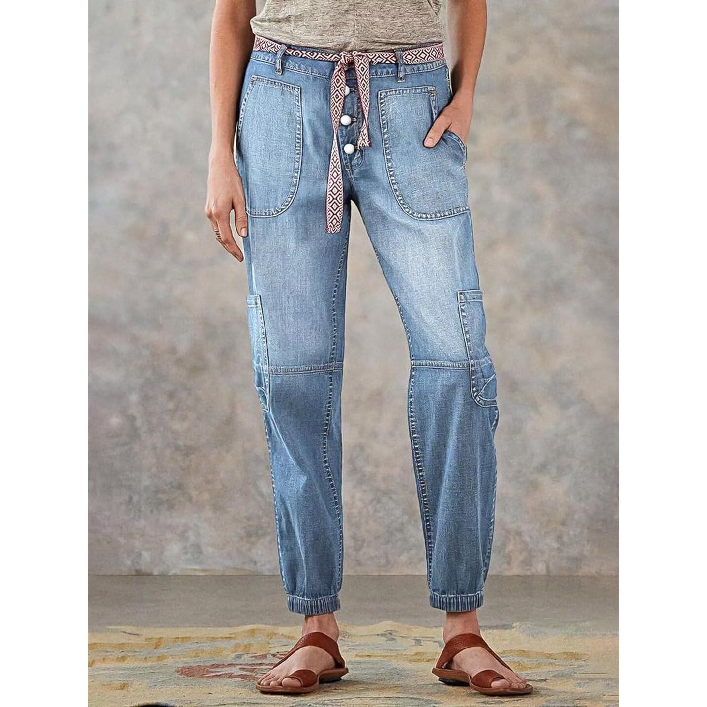 Flamingals straight Leg Button Fly jeans for Women - Image 3