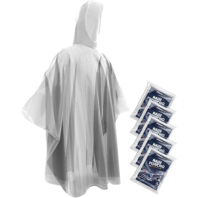 Hagon PRO Disposable Rain Ponchos for Adults (5