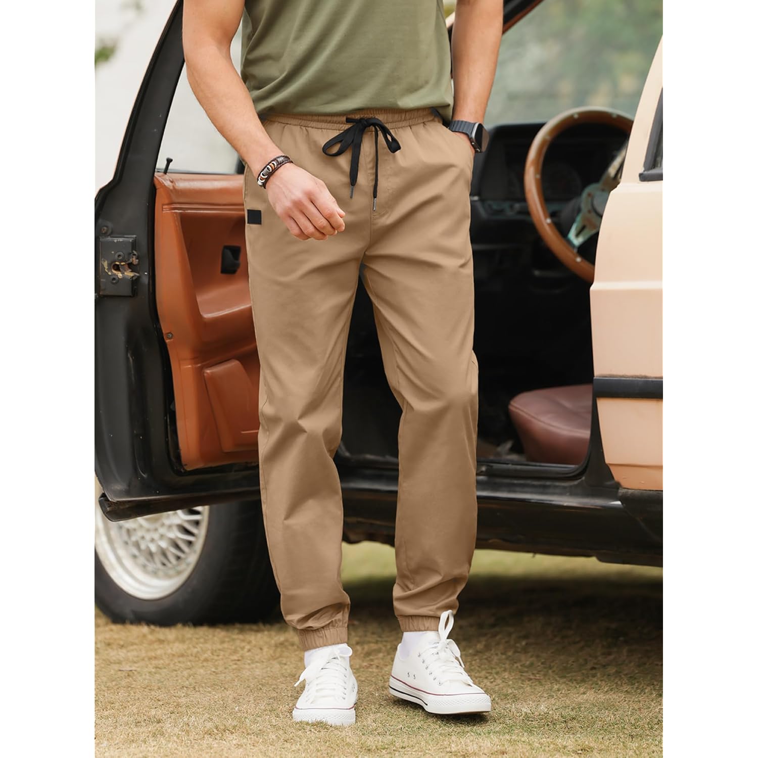 PLEPAN Herr Casual cargo joggers - bomull dragsko - Image 7