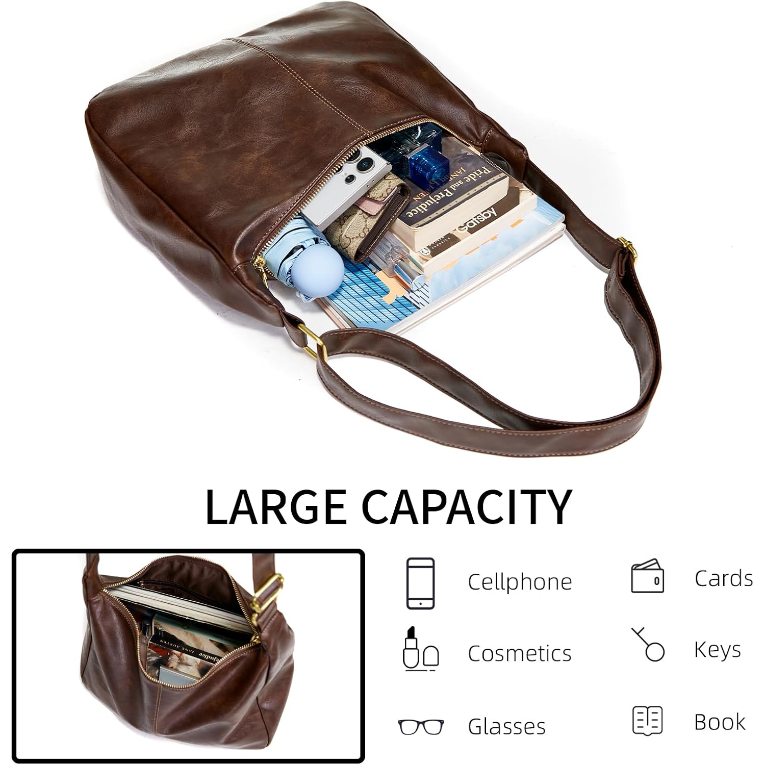 Celestina Hobo Bags for Women, Ultra Soft Foldable - Image 4