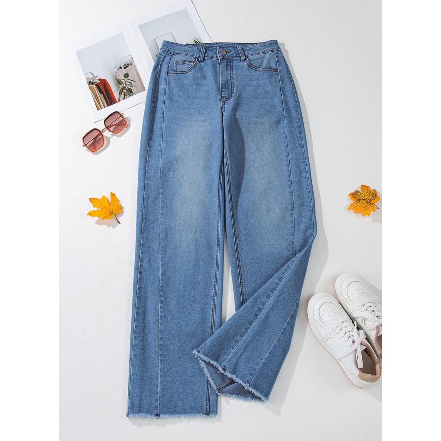 Sidefeel Dam wide leg jeans High Waisted Strechy - Image 7