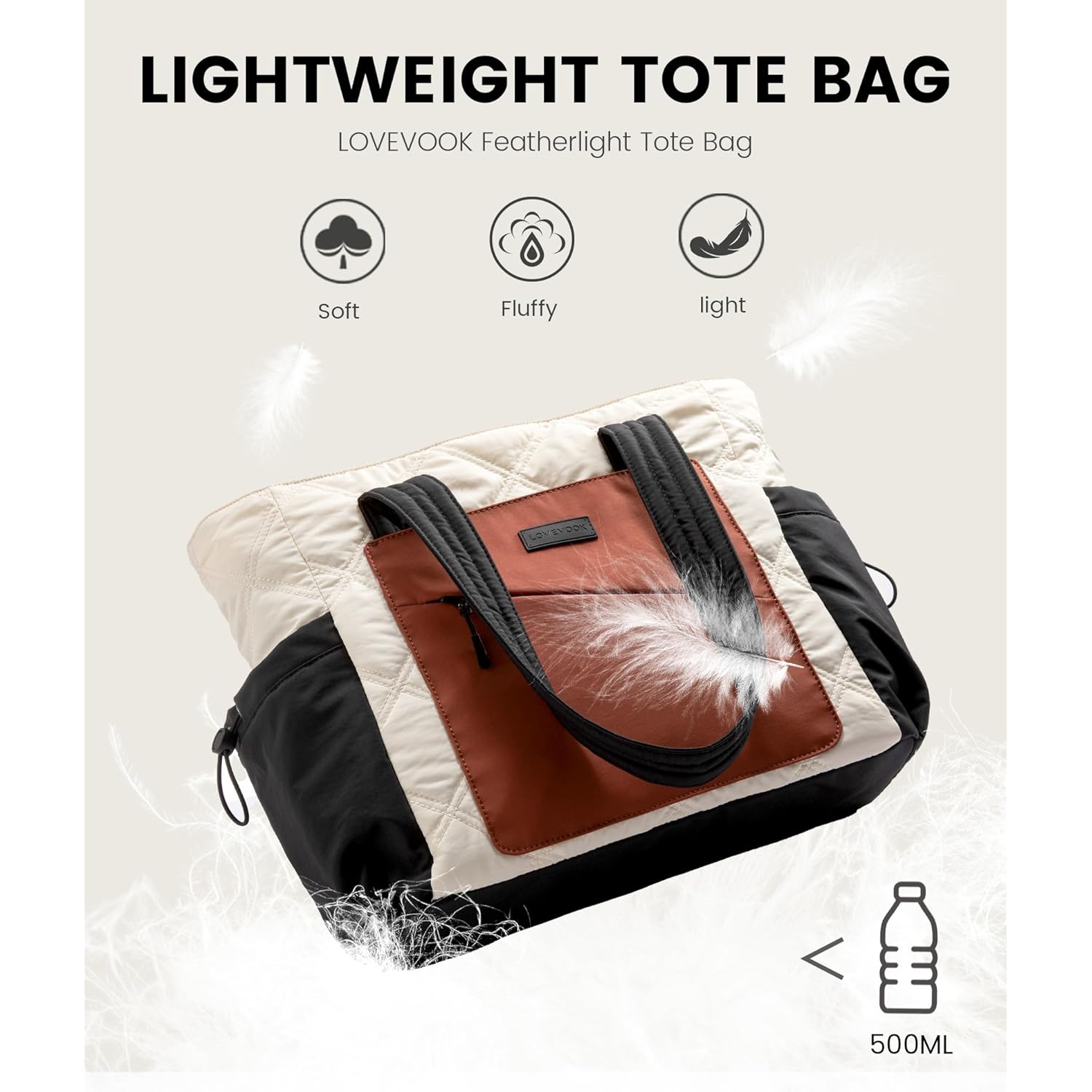 LOVEVOOK shopper Bag for Women, Puffer Bag and - Image 3