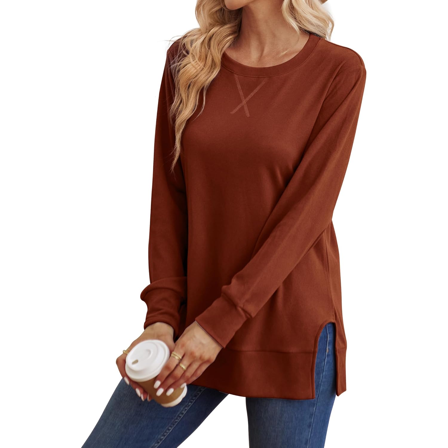 Saloogoe sweatshirt for Dam Side Split Fall Fashion - Image 2