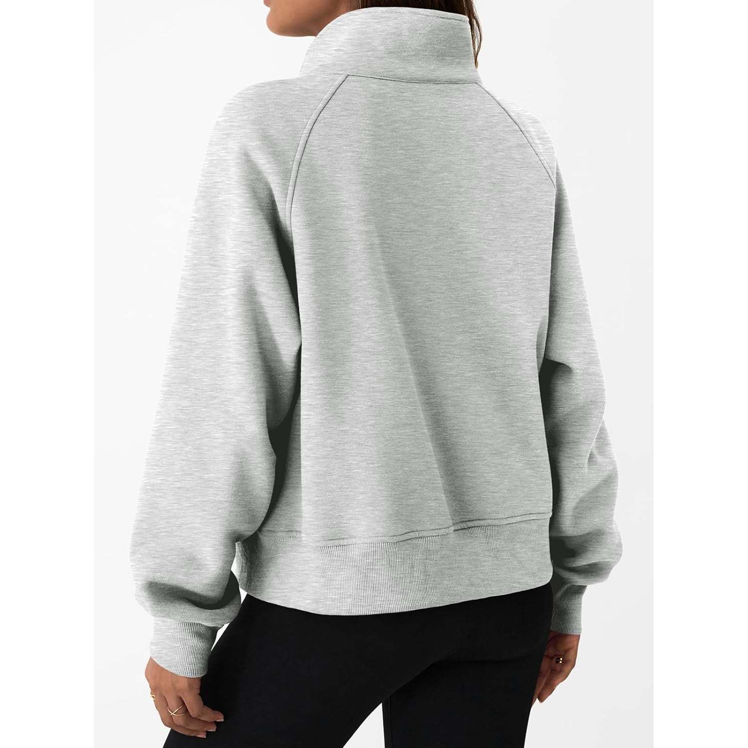 Trendy Queen Dam sweatshirt dragkedja hoodie cropped Crewneck - Image 4