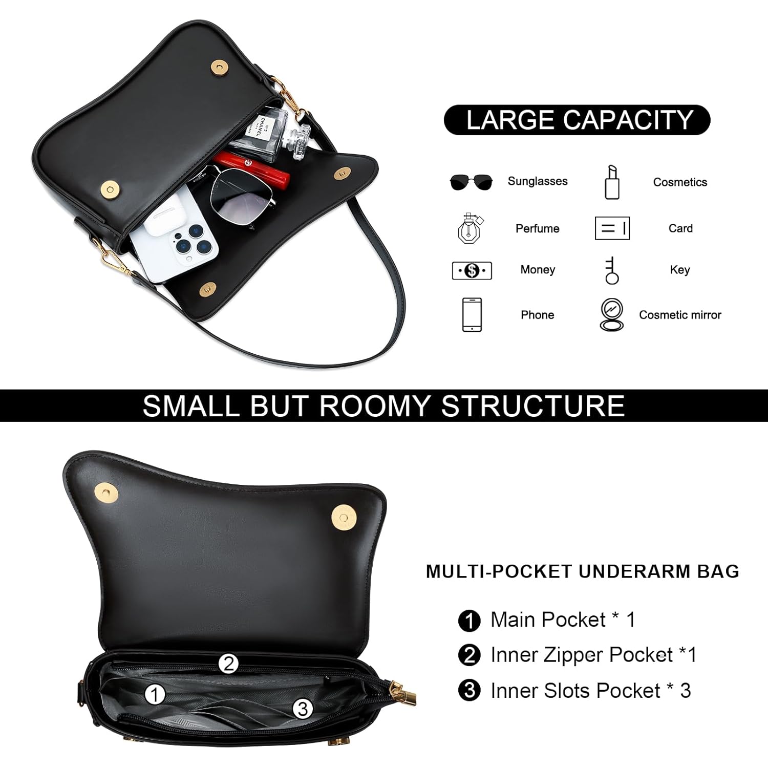 KKXIU axelväska for Women Small clutch Purses Cute - Image 4