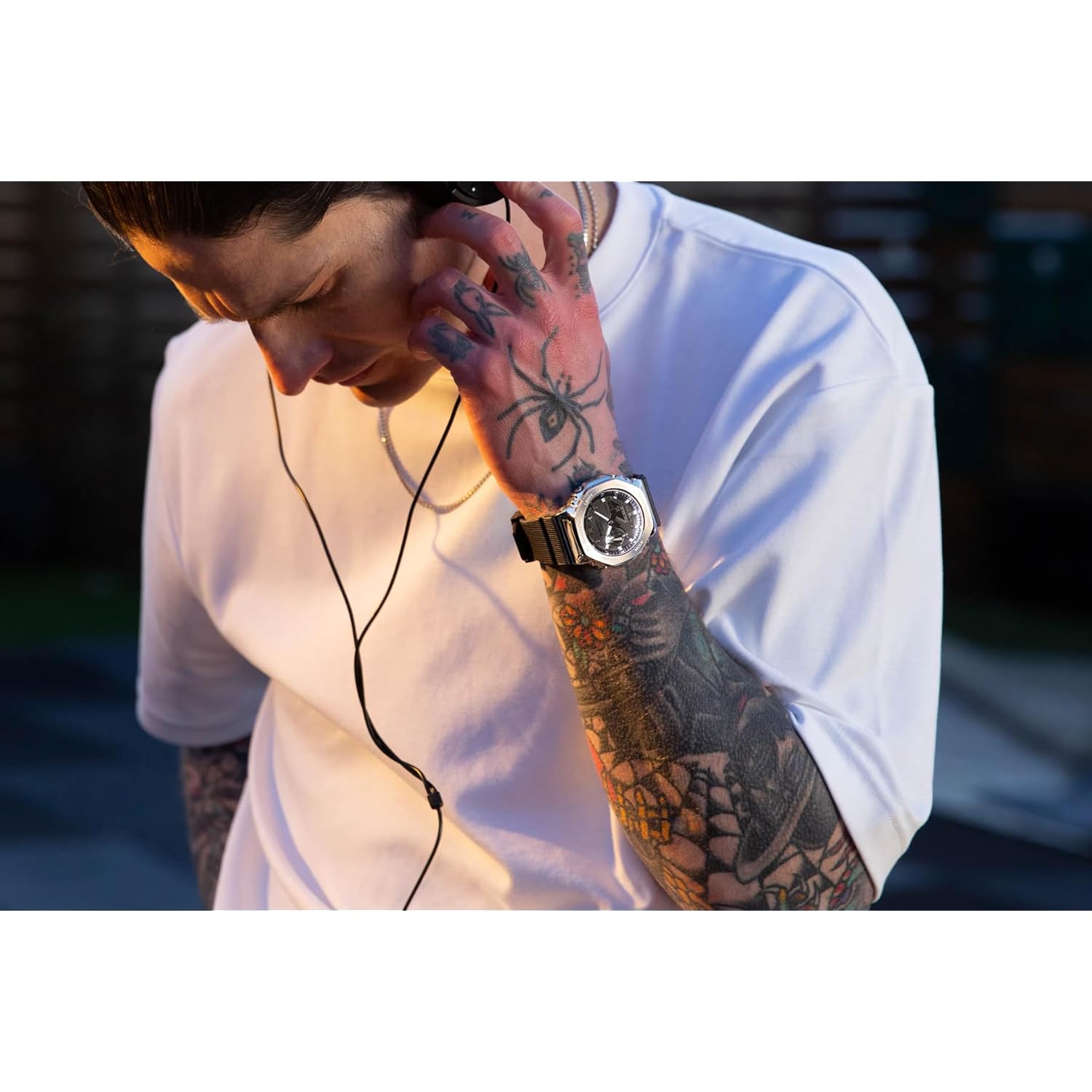 G-Shock Casio Metal Covered Octagonal svart Resin Band - Image 7