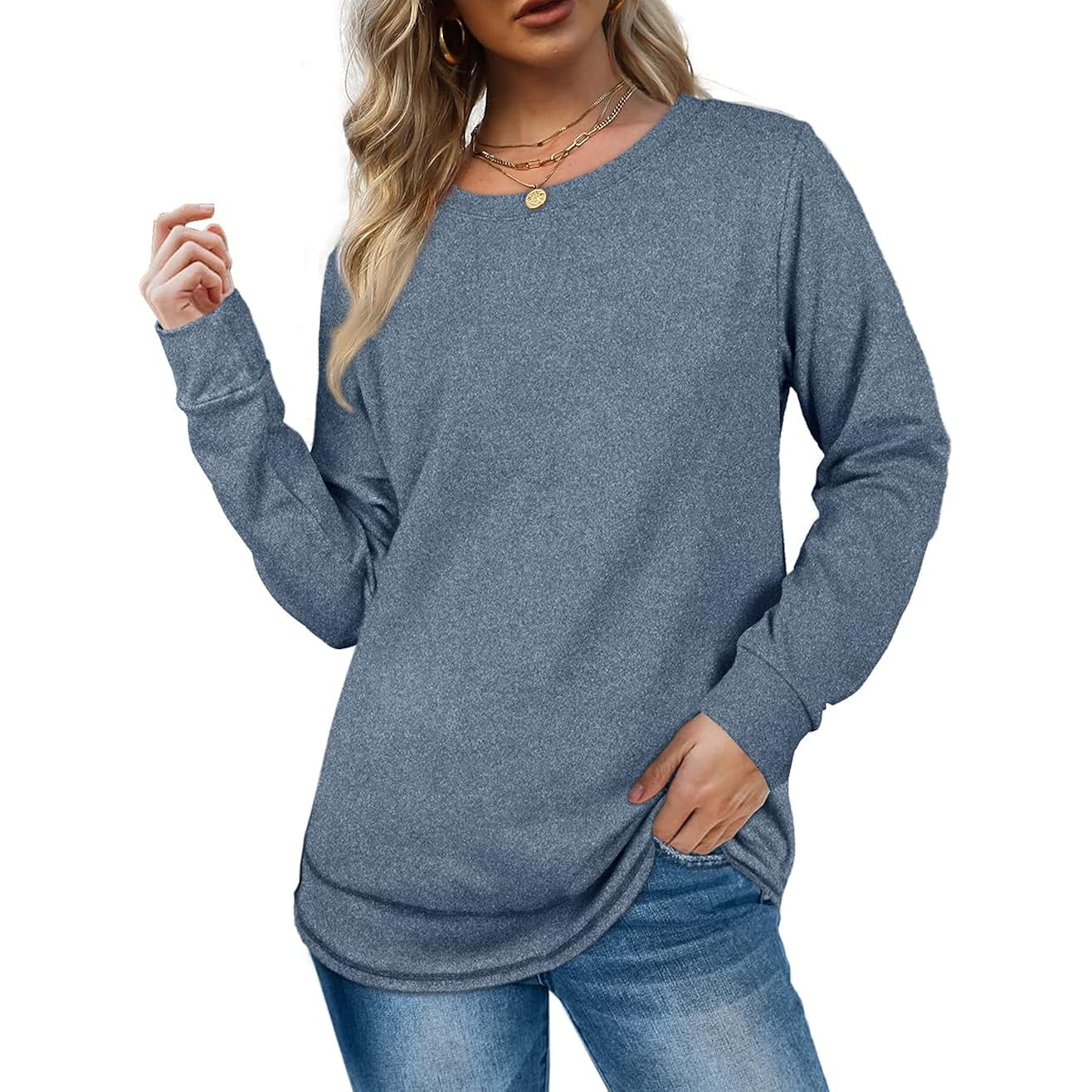 Dofaoo sweatshirt for Dam Crewneck Long Sleeve Shirts - Image 2