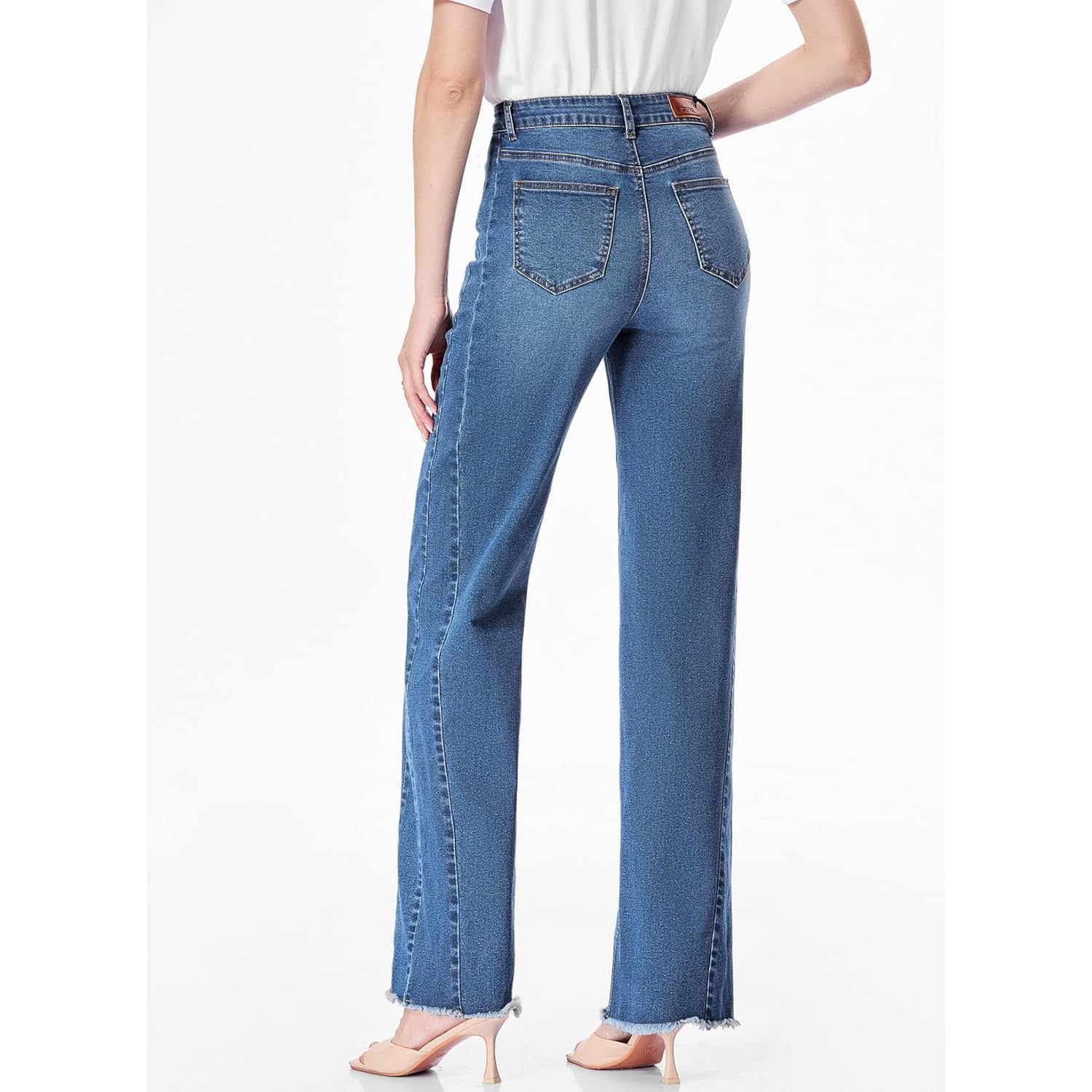 Sidefeel Dam wide leg jeans High Waisted Strechy - Image 5