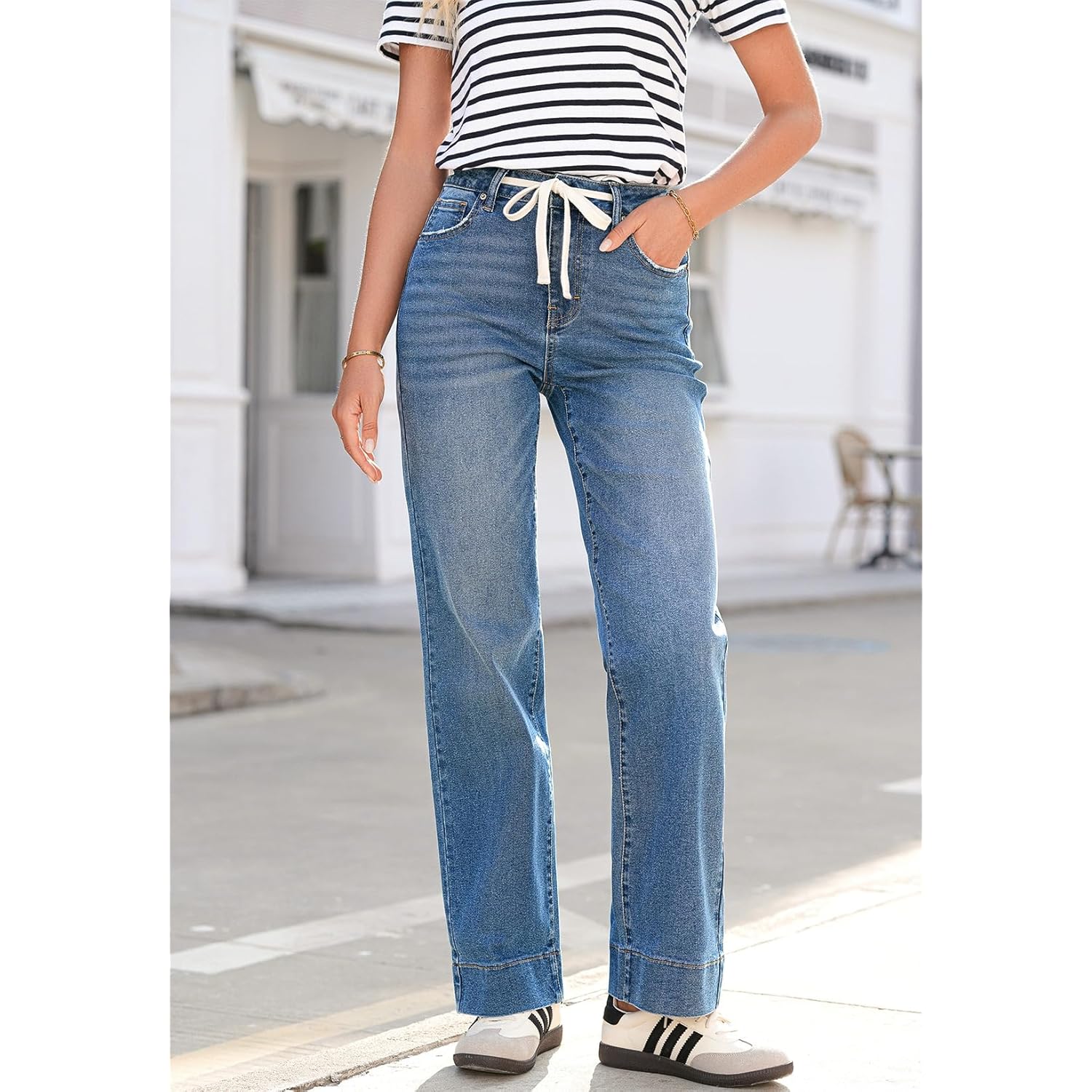 Sidefeel Dam wide leg jeans High Waisted Stretchy - Image 4