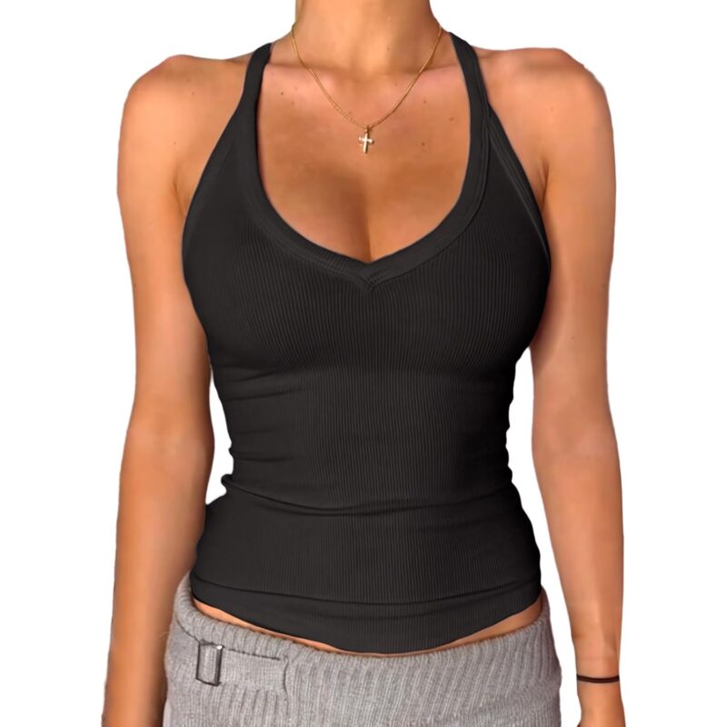 Danysu v‑ringning Racer Back linne topp for Dam