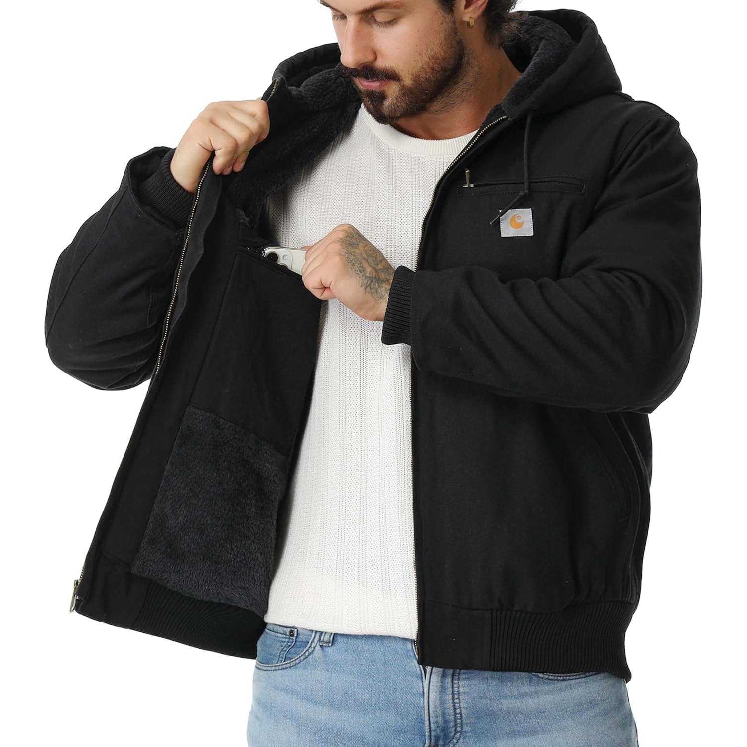 Herr Work rock Washed Duck Fleece Lined Waterproof - Image 3