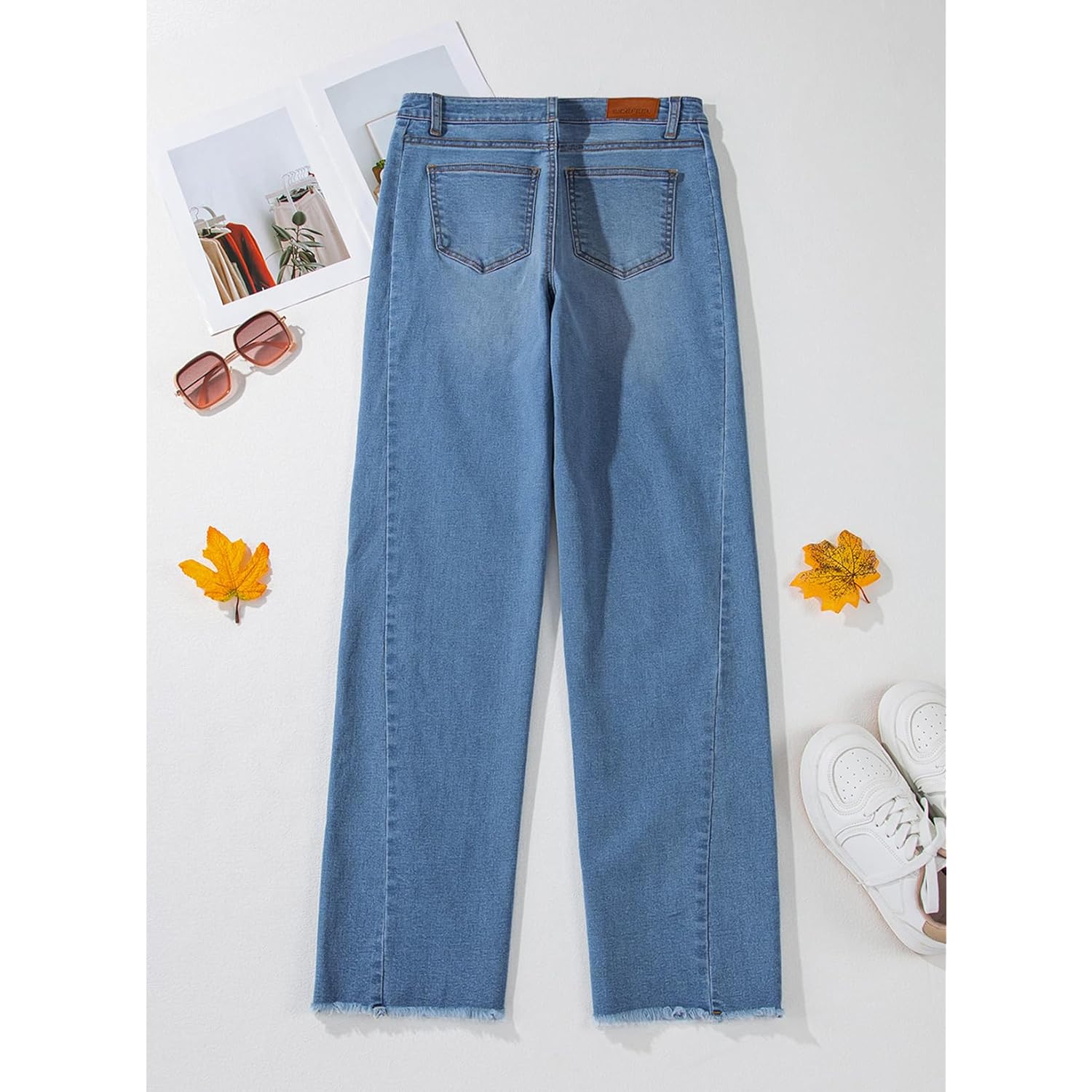 Sidefeel Dam wide leg jeans High Waisted Strechy - Image 8