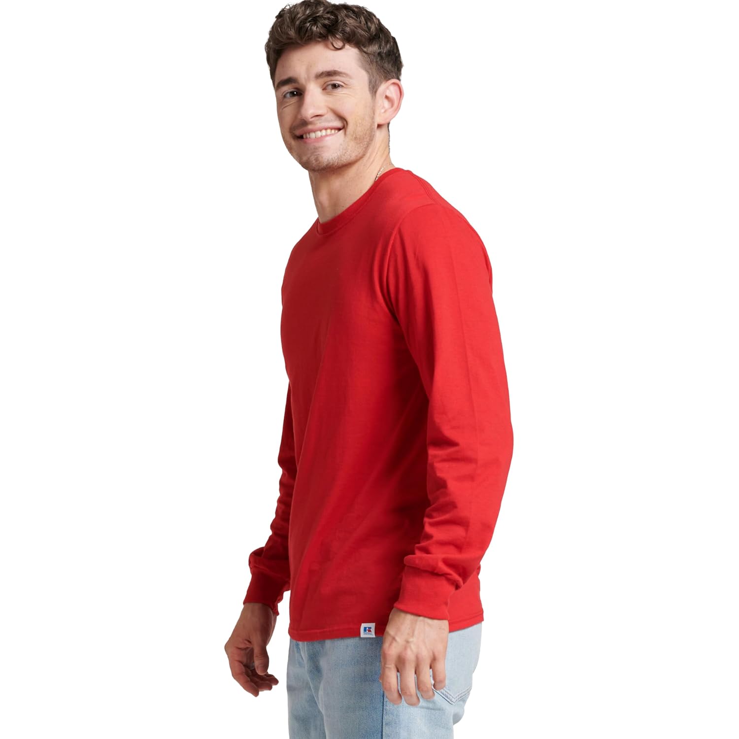 Russell Athletic Herr Dri-Power långärmad t‑shirt, Moisture Wicking, - Image 3