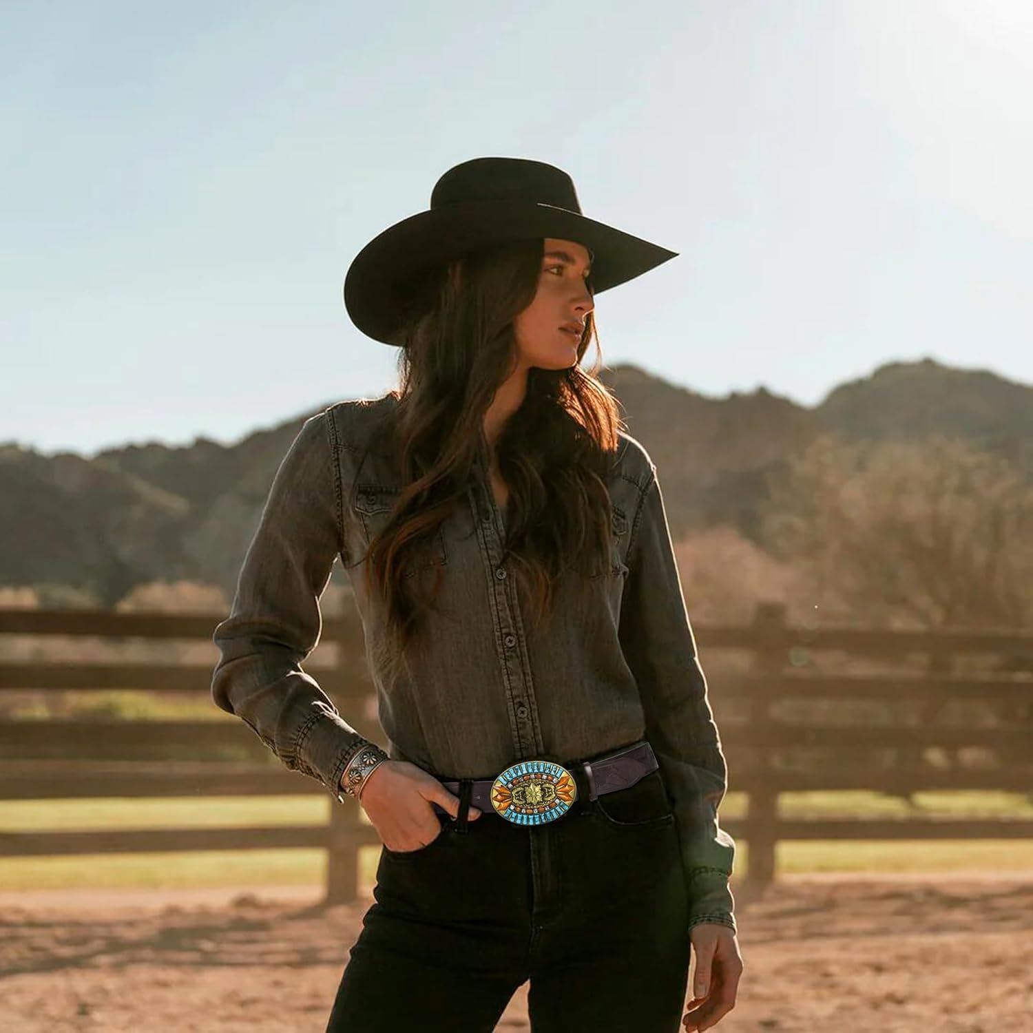 Western Cowboy hatt for Men Women Classic Roll - Image 6