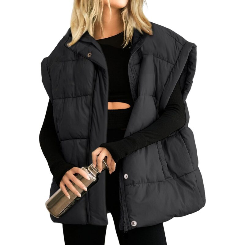 Songling Dam oversized puffer väst Stand Collar Full