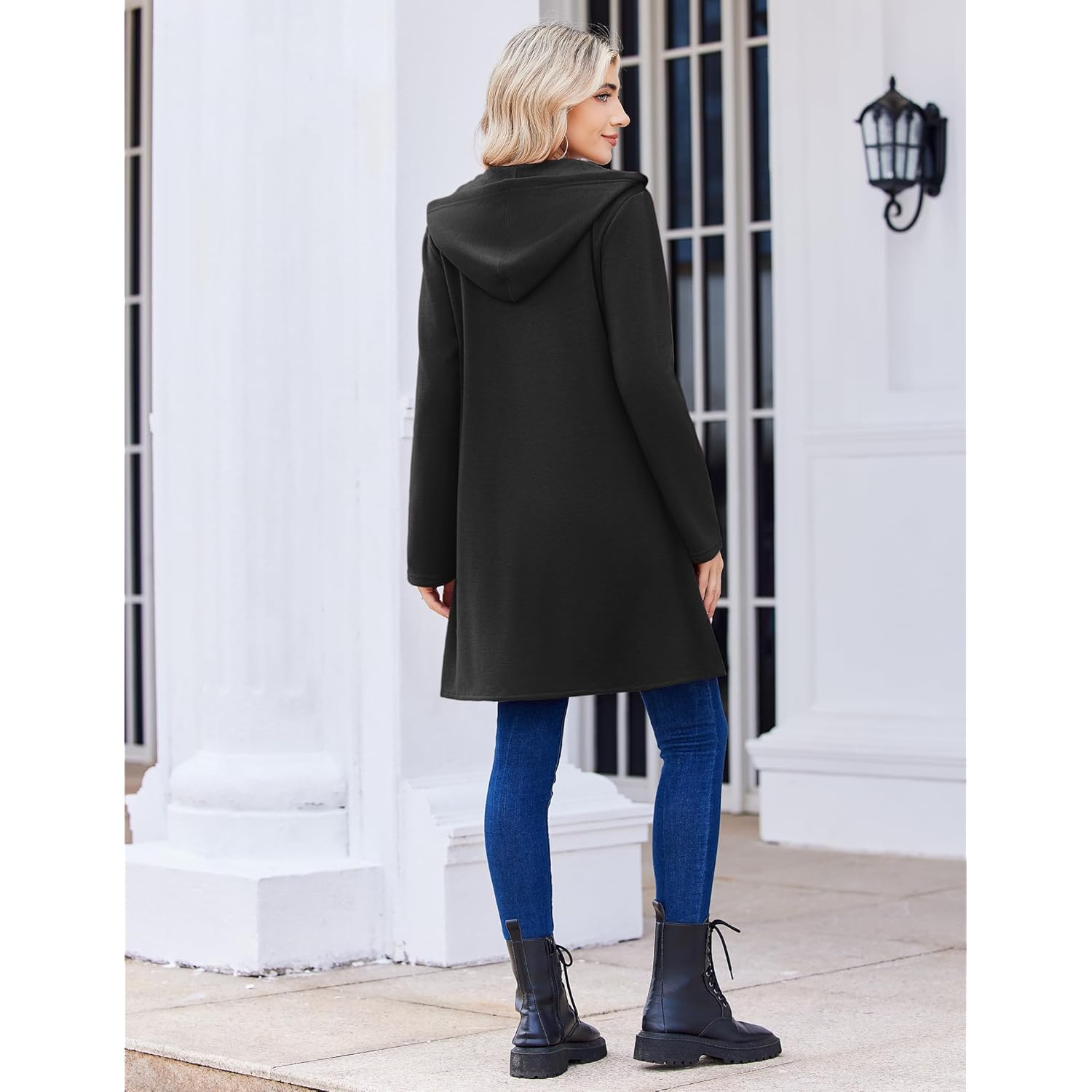 Zeagoo Dam Fall Jacket 2025 dragkedja hoodie Long - Image 5