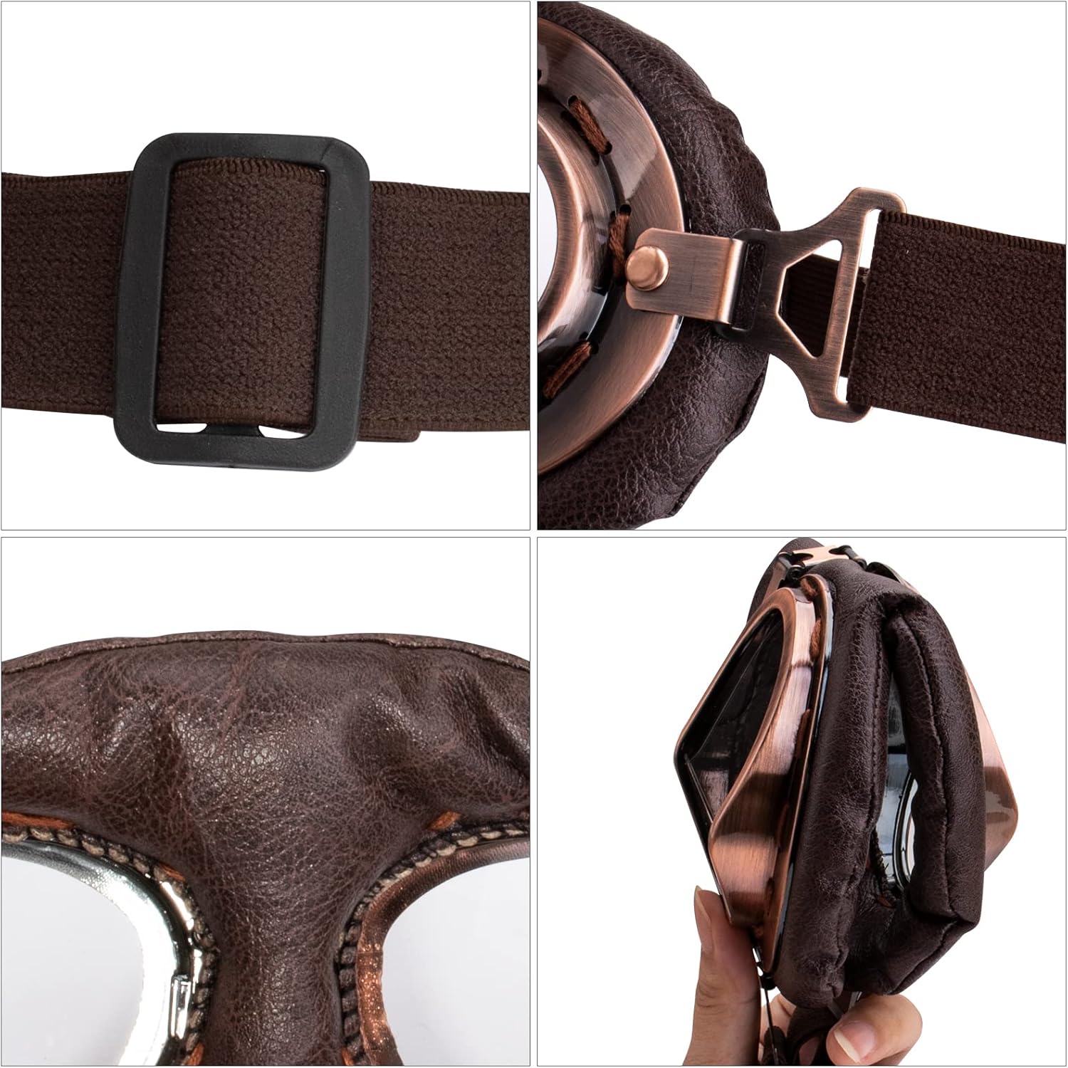 Peicees Aviator hatt and Goggles for Adult Kids - Image 6