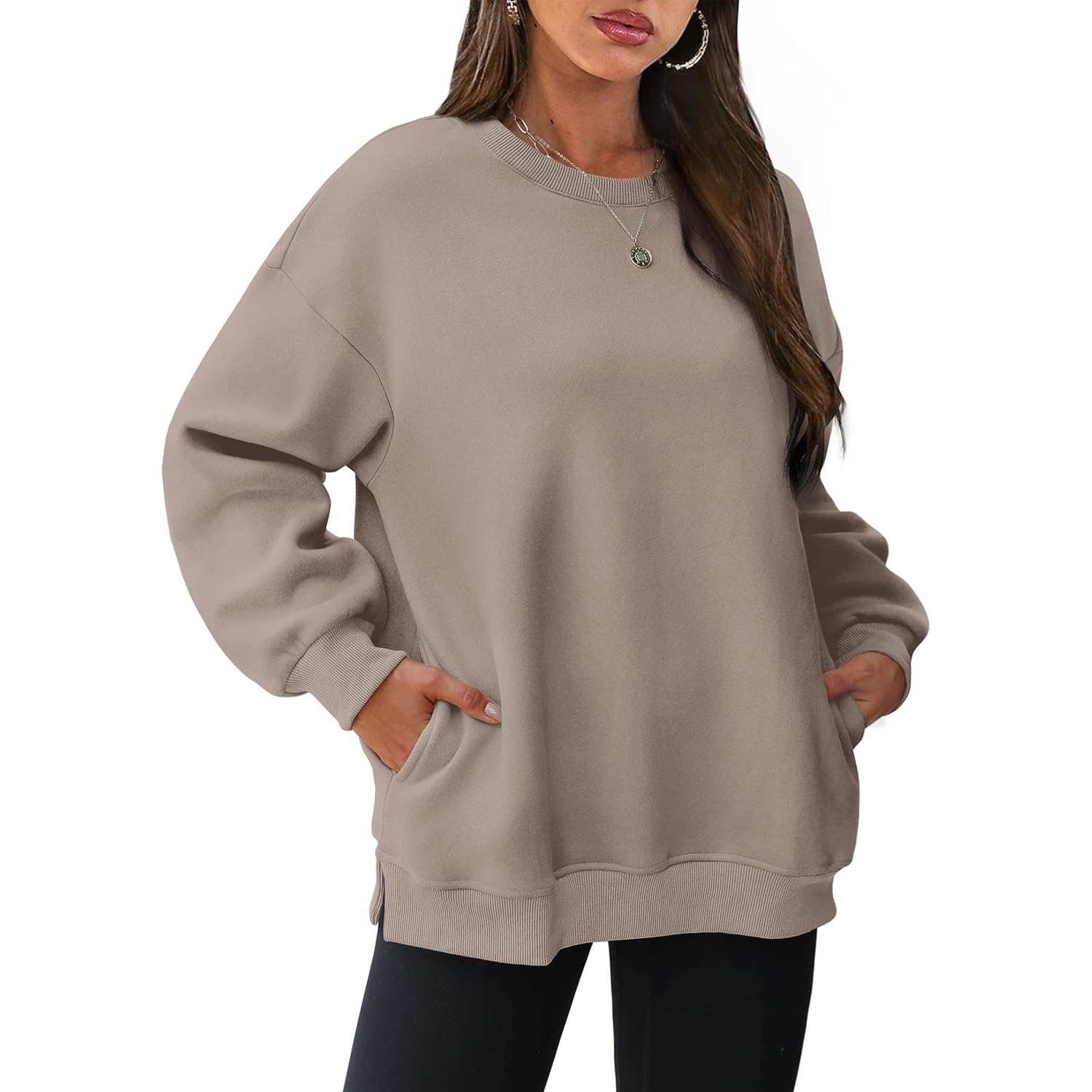 WIHOLL Dam oversized sweatshirt Crewneck Long Sleeve Tops