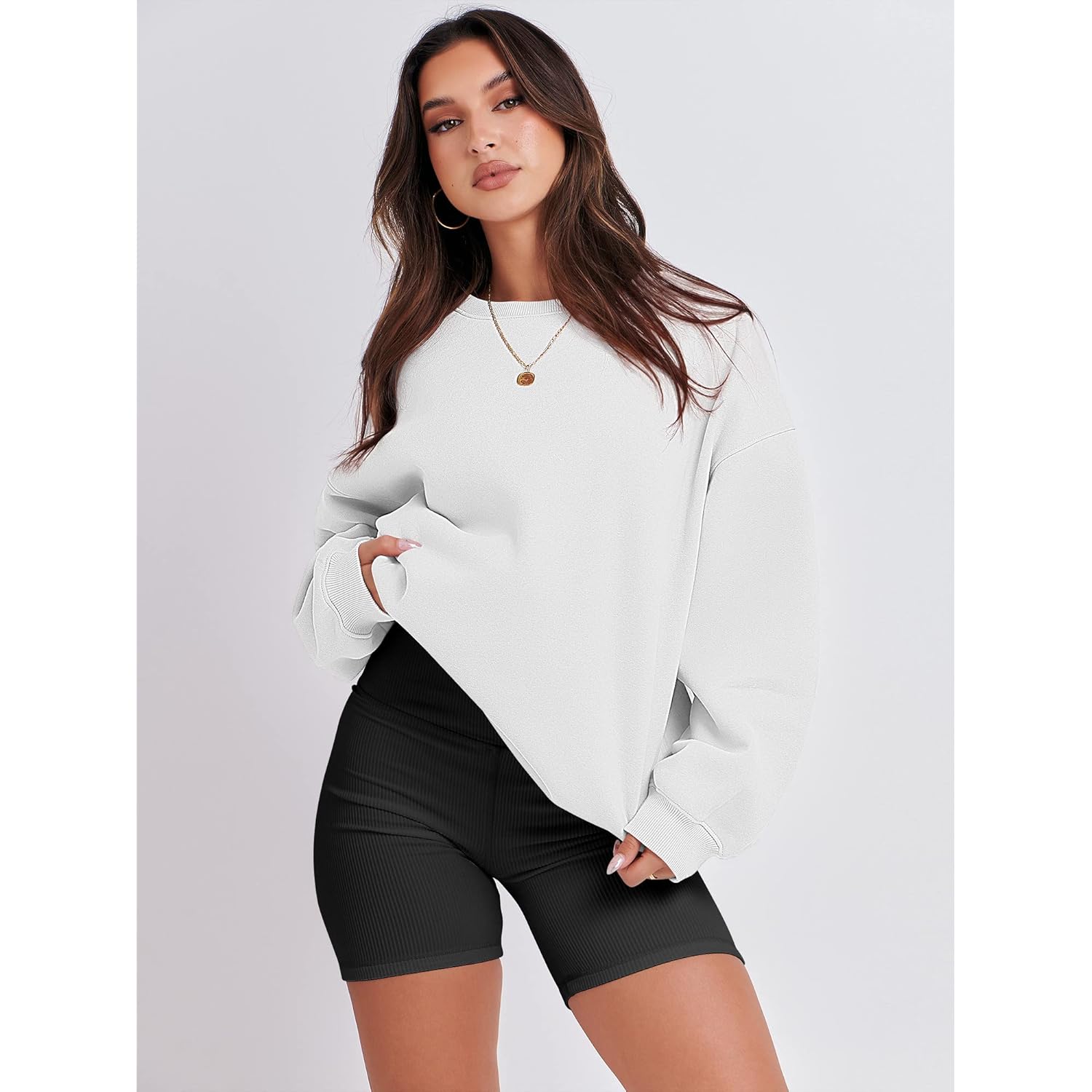 ANRABESS Dam sweatshirt Crewneck fleece oversized pullover Sweaters - Image 6