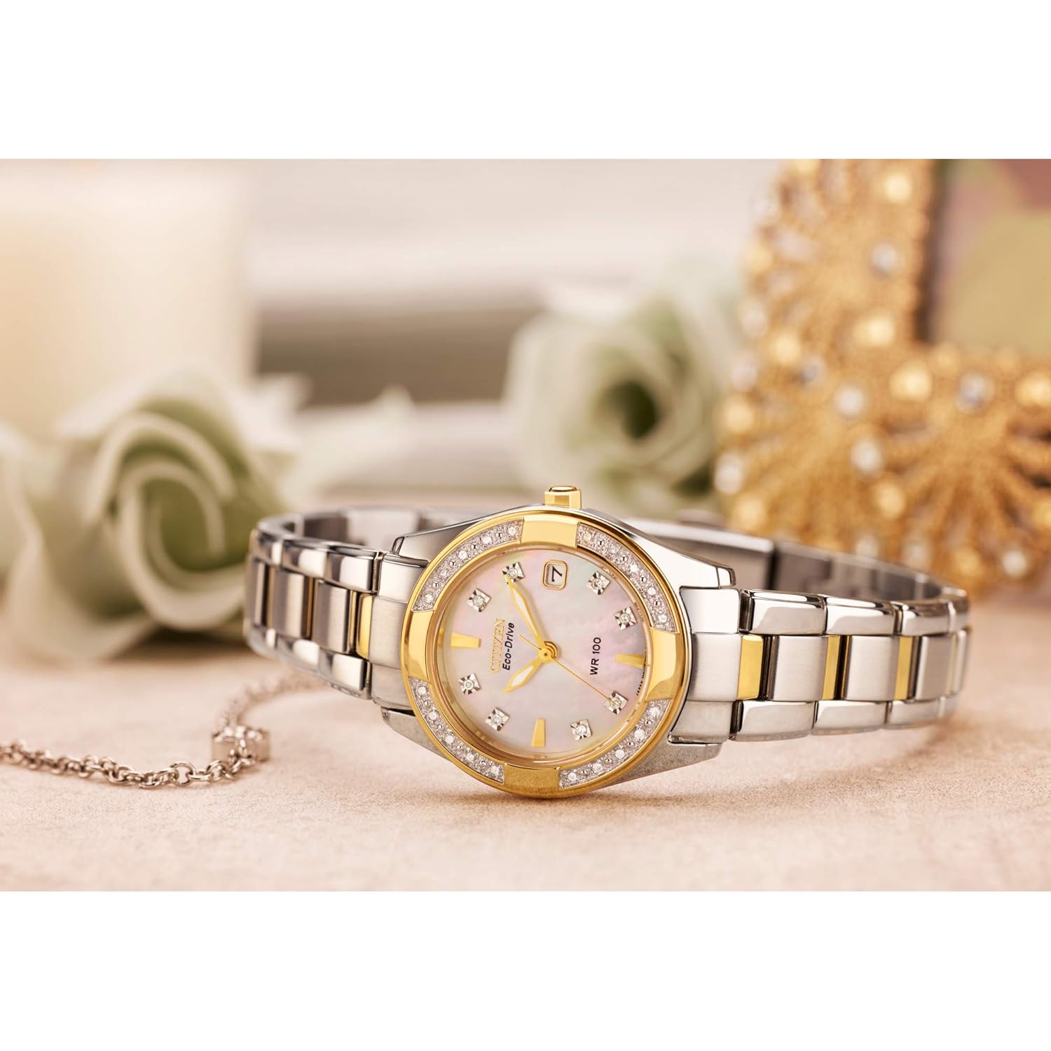Citizen Dam Eco-Drive Dress Classic Diamond klocka in - Image 6