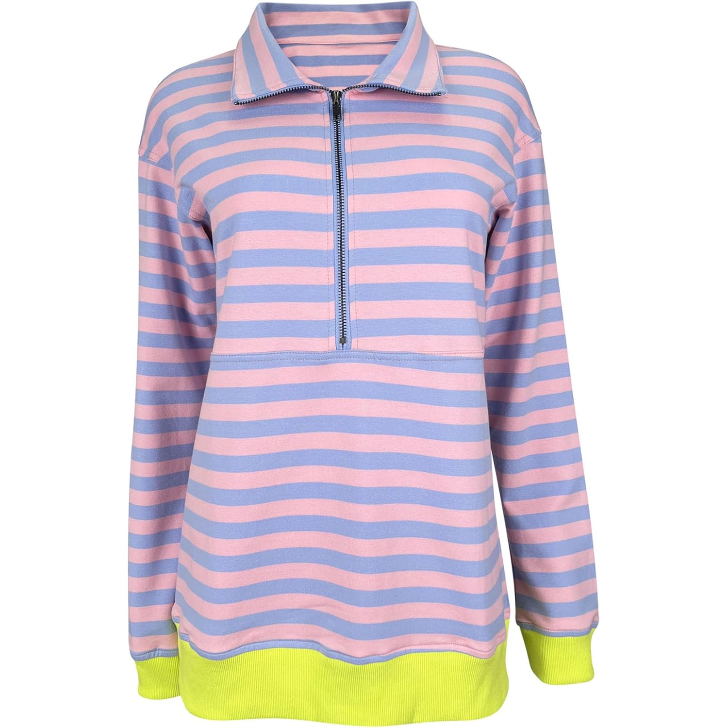 Floral Find Dam Long Sleeve Lapel Half dragkedja - Image 2