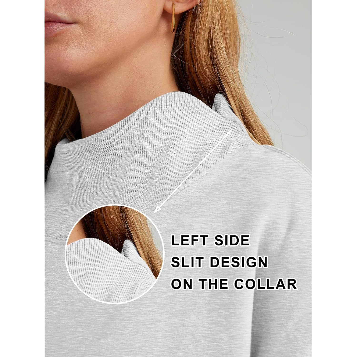 Trendy Queen Dam oversized sweatshirt Turtleneck pullover Long - Image 6