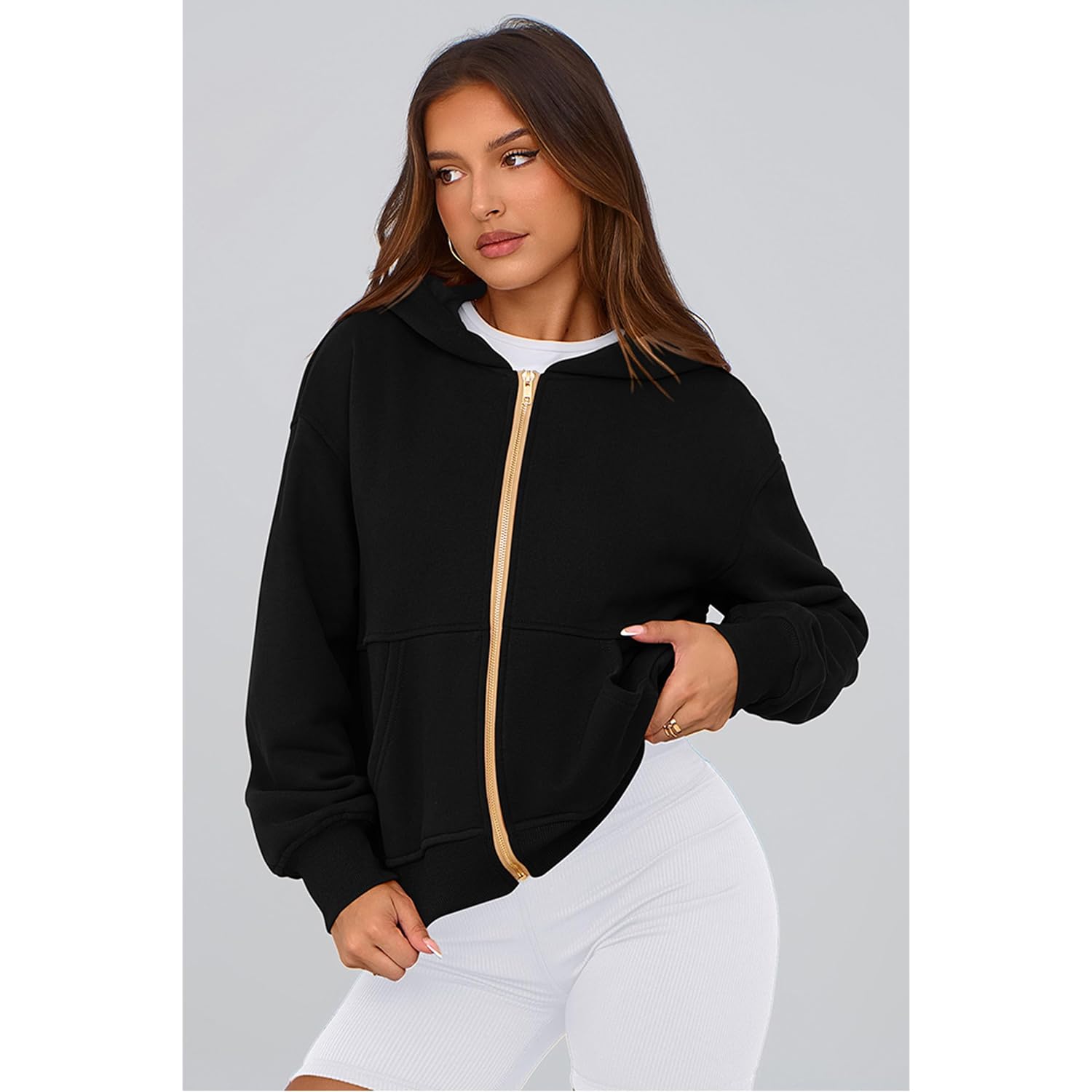 PRETTYGARDEN hoodie for Dam sweatshirt dragkedja hoodie Fall - Image 7