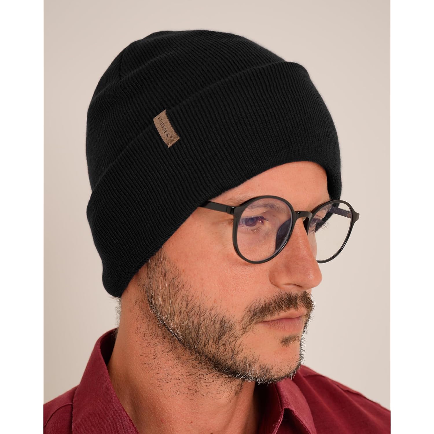 FURTALK beanie for Men Women Cuffed Thick Knitted - Image 4