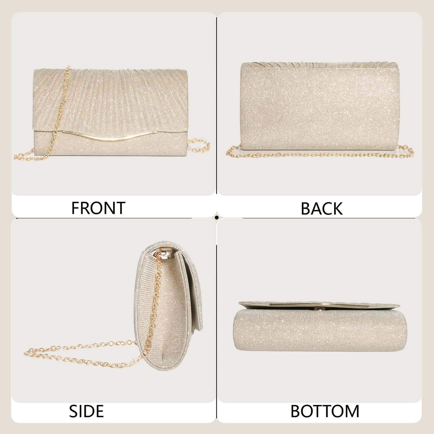 Clutch Purses for Women Formal Dressy Evening Bag - Image 7