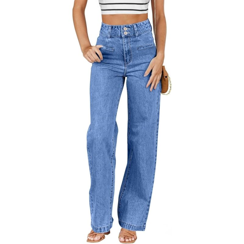 Sidefeel Dam jeans High Waisted straight Leg Stretchy