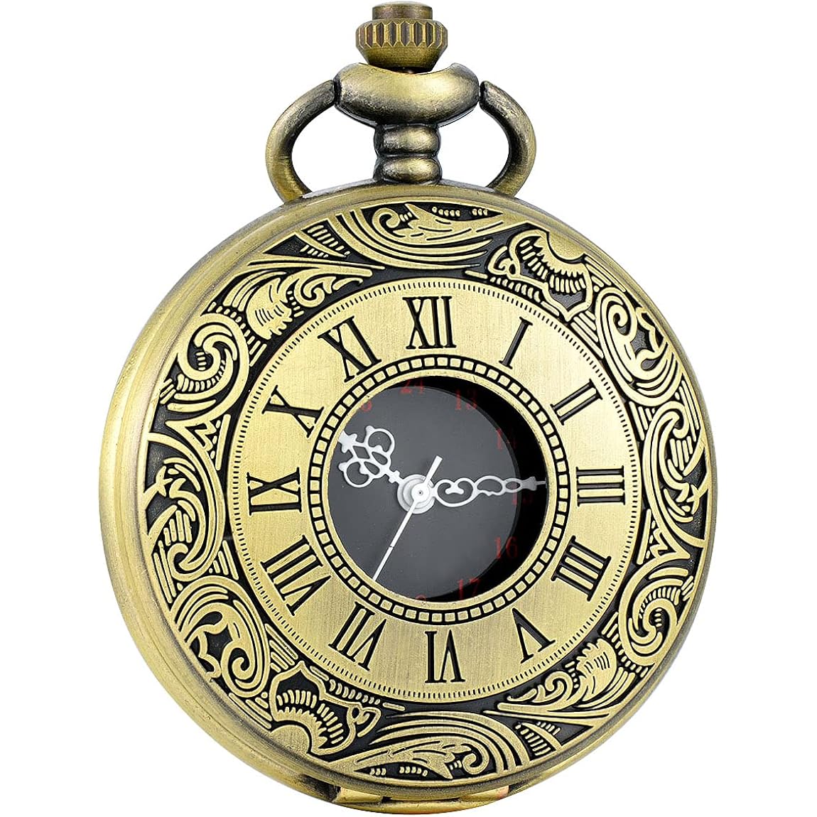 LYMFHCH Vintage Pocket klocka Roman Numerals Scale kvarts - Image 5