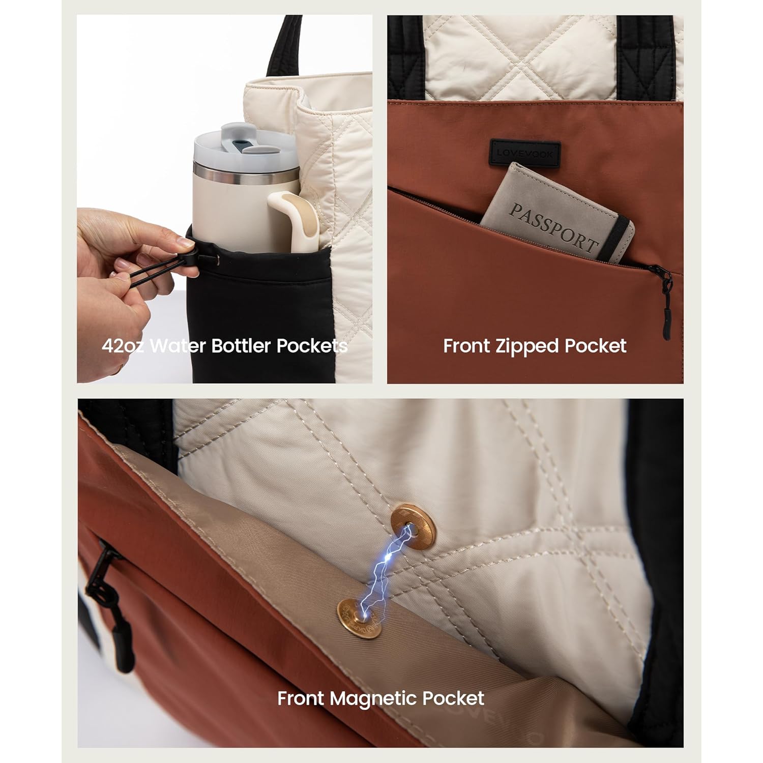 LOVEVOOK shopper Bag for Women, Puffer Bag and - Image 5