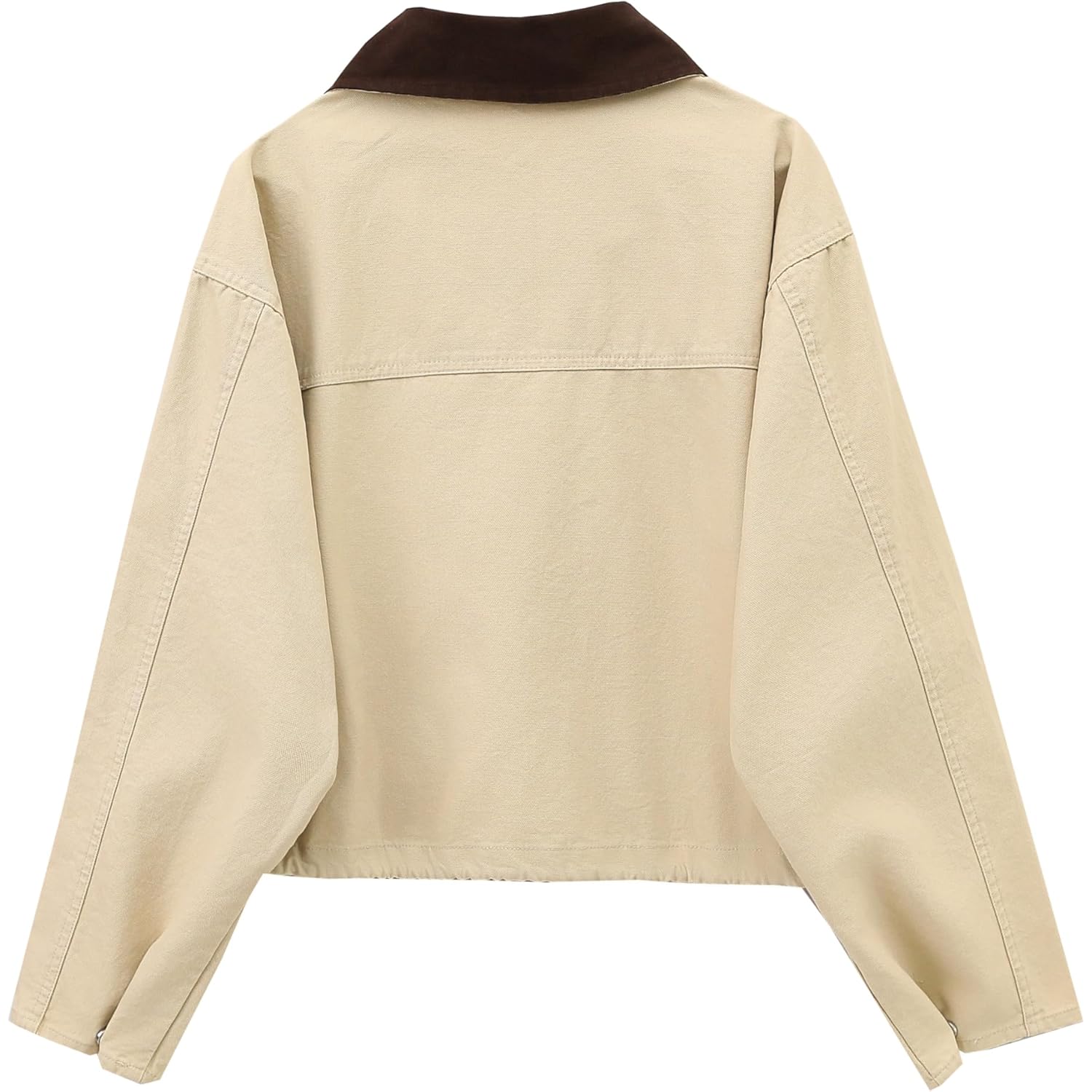 Dam cropped jacka Contrast Collar Utility kappa Cargo - Image 2