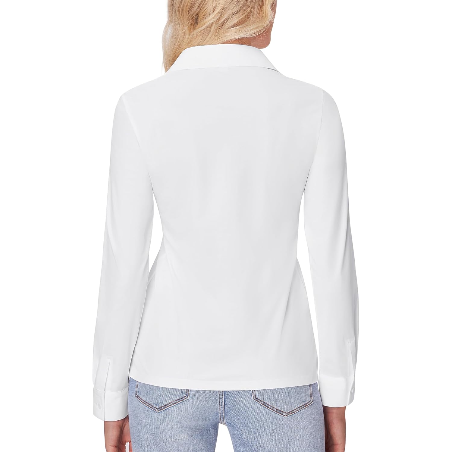 Siliteelon knäppning skjorta for Dam slim fit långärmad - Image 2