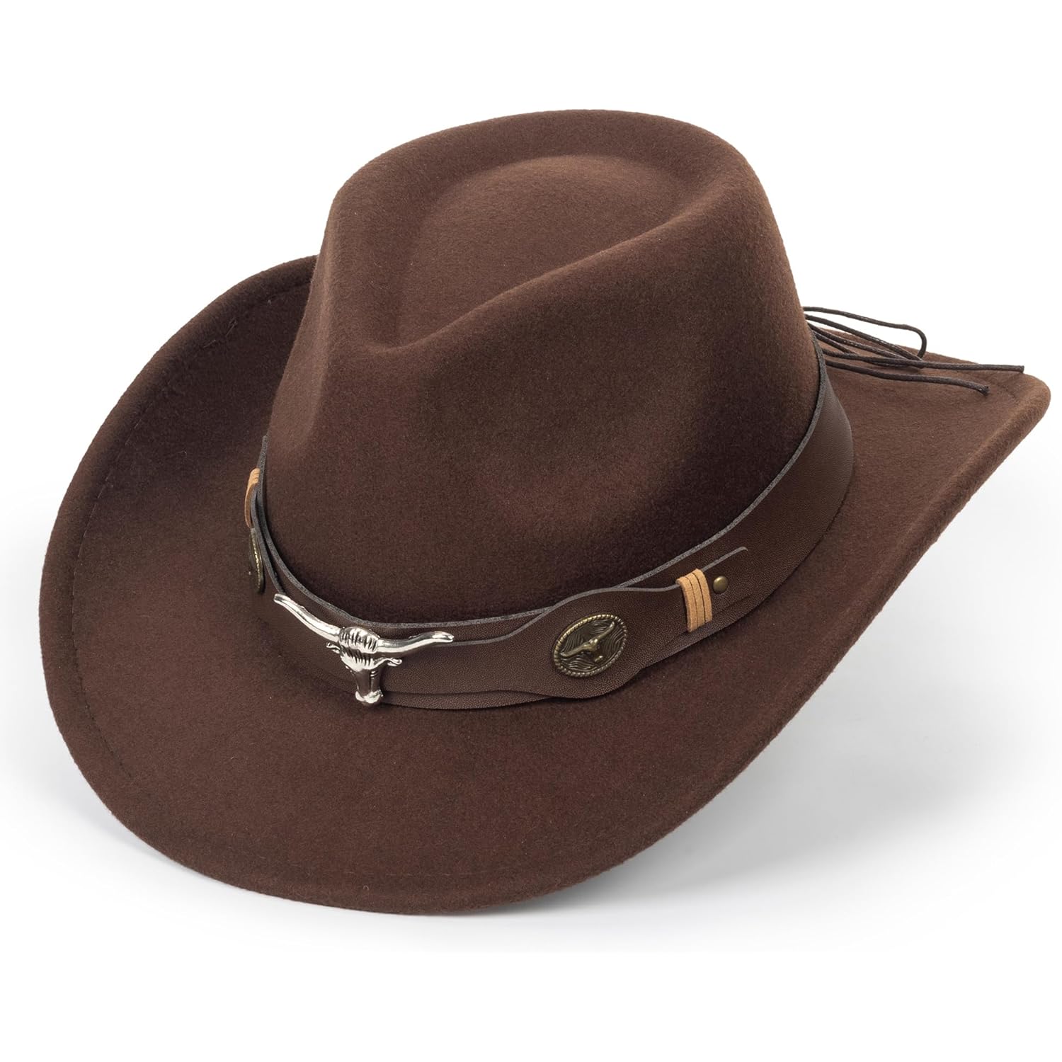Western Cowboy hatt for Women Men, Rolled-Up Felt