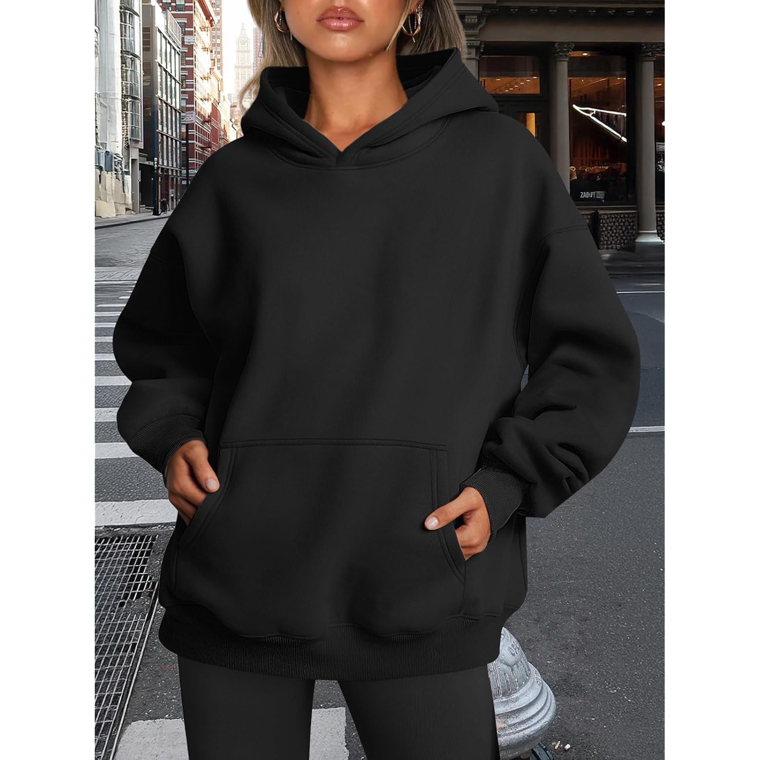 Trendy Queen Dam oversized hoodie fleece sweatshirt Fall - Image 6