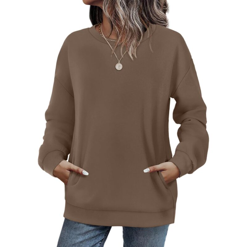 WIHOLL Crewneck sweatshirt Dam Long Sleeve Tops 2025