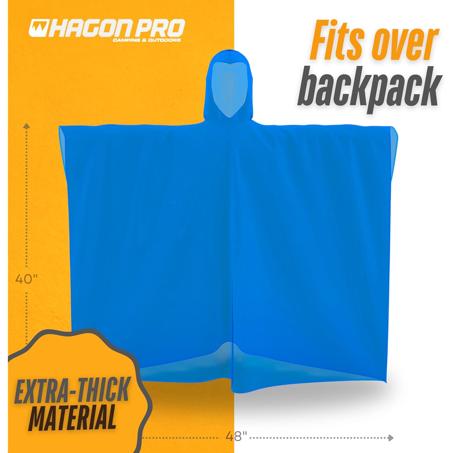 Hagon PRO Disposable Rain Ponchos for Adults (5 - Image 5