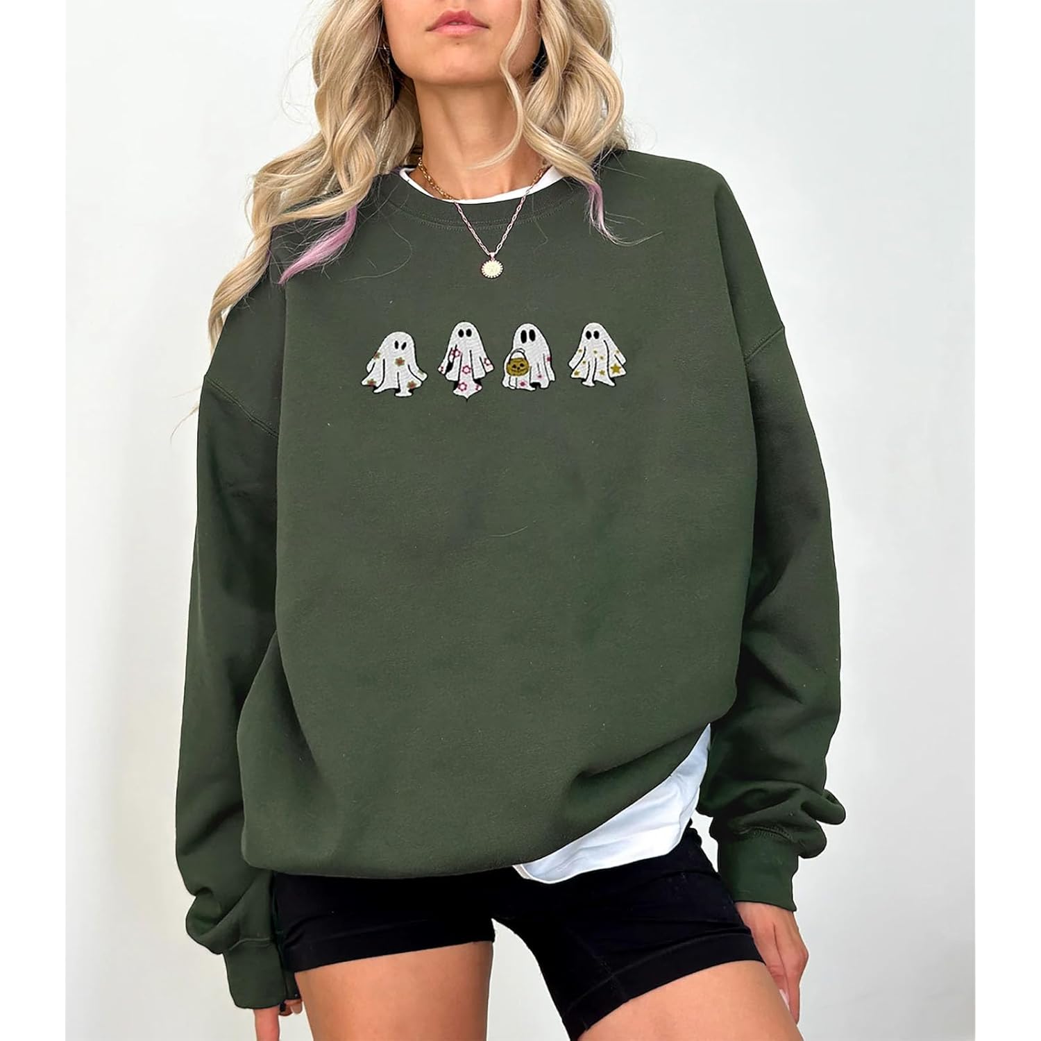 Fiscrat Halloween Spooky Season oversized sweatshirt Dam Cute - Image 2