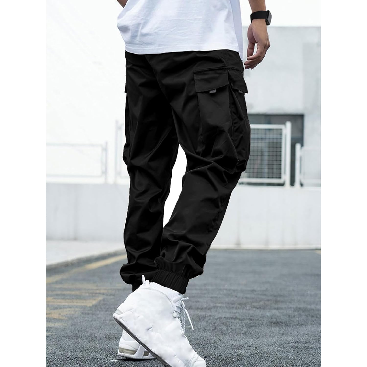 Herr cargo joggers Pants resårmidja dragsko Baggy joggers - Image 2