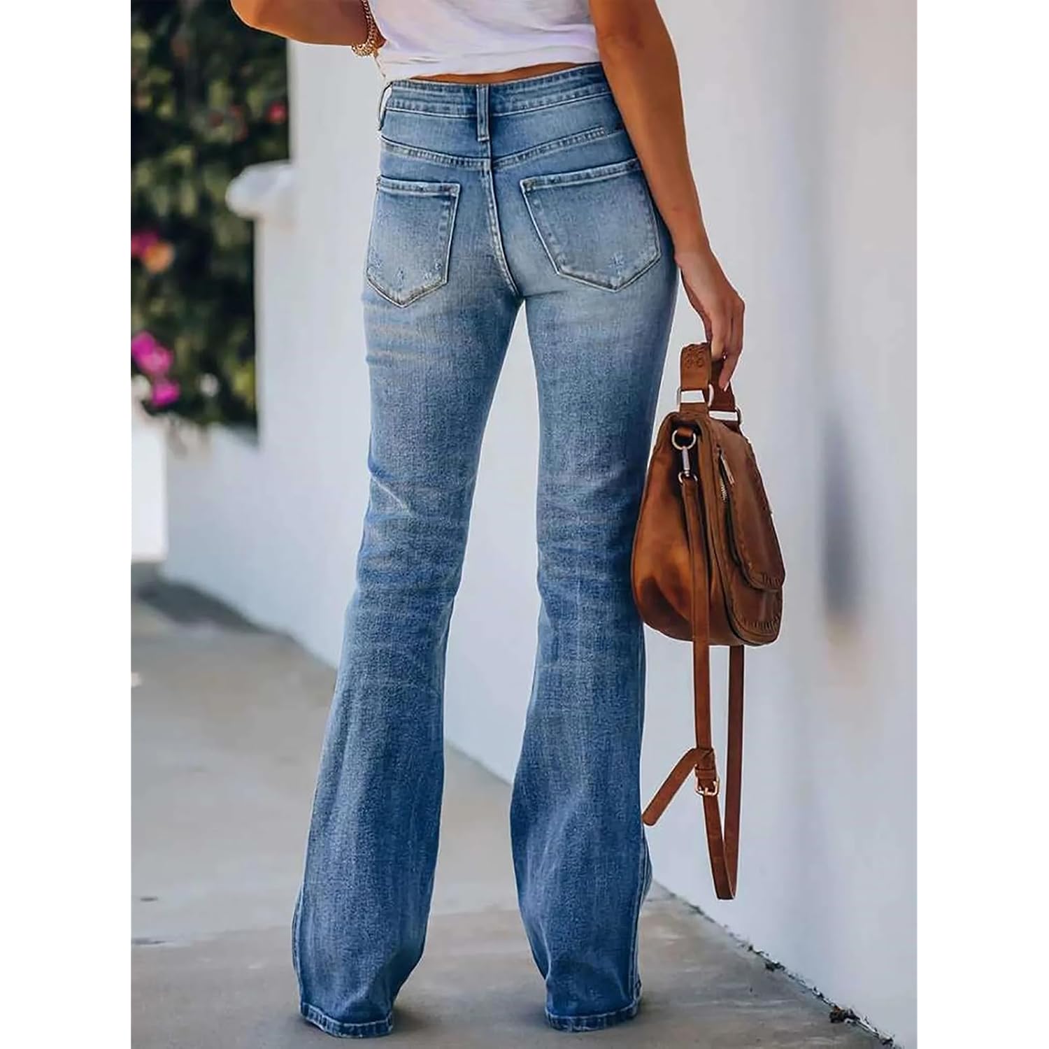 KUNMI Dam flare Bell Bottom jeans High Waisted - Image 5