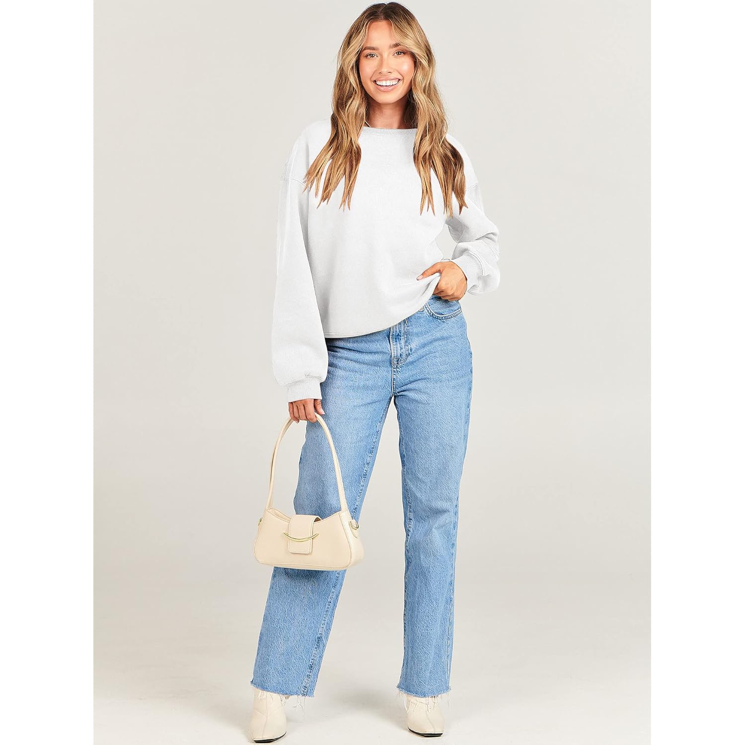 ANRABESS Dam sweatshirt Crewneck fleece oversized pullover Sweaters - Image 9