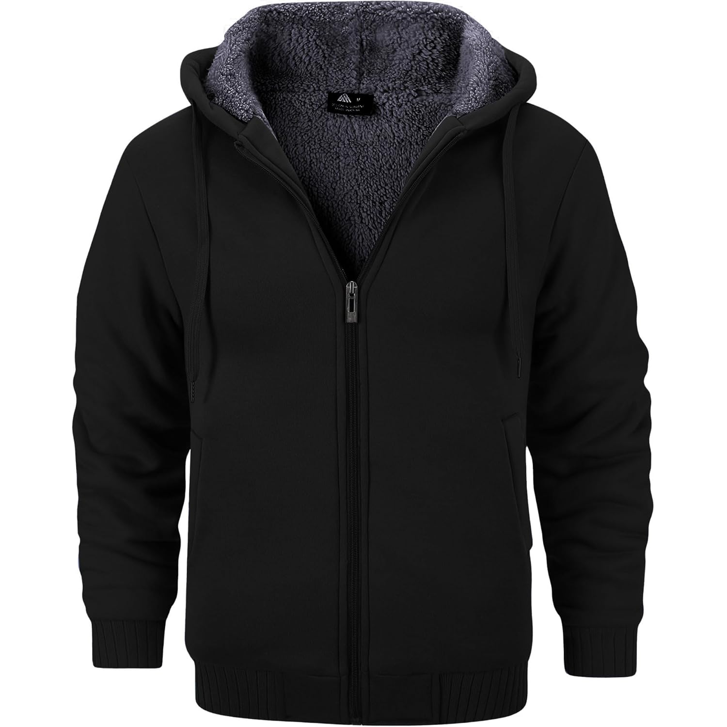 GEEK LIGHTING Men’s Fleece-Lined Zip Up Hoodie, Thick