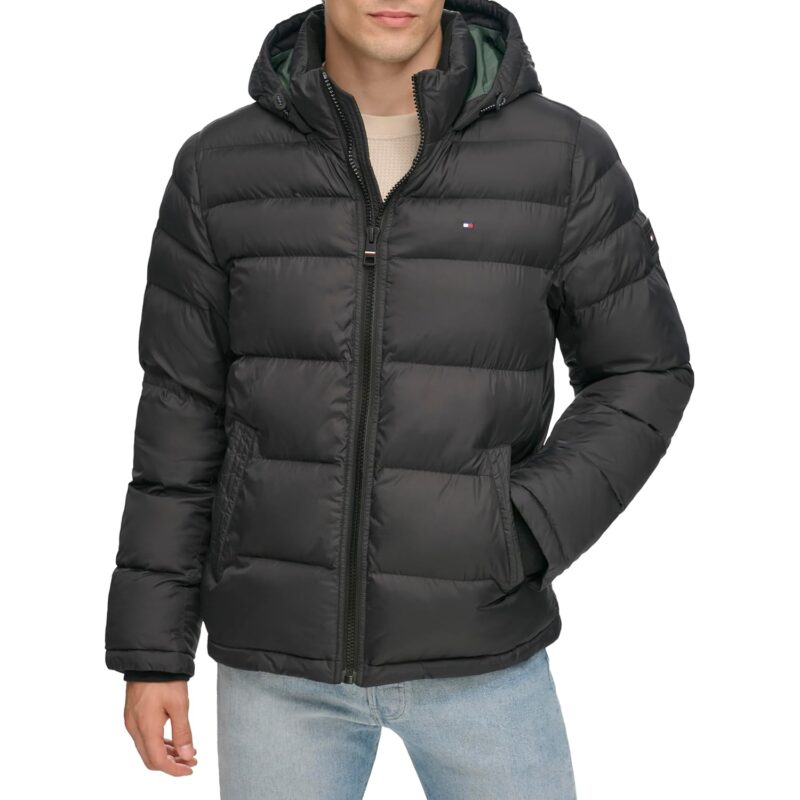 Tommy Hilfiger Herr Down Alternative Hooded puffer jacka